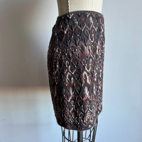MISSONI Multicolor Paisley Pattern Crochet Mini Skirt - Picture 2 of 9